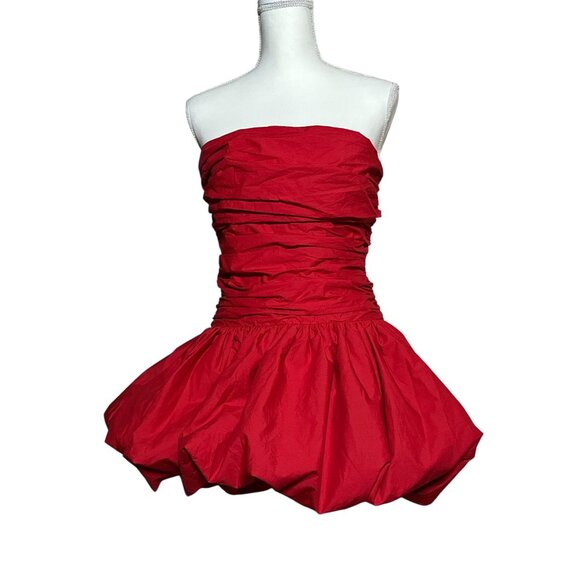 Lovers + Friends Abigail Mini Dress in Red Small New Womens Strapless - Picture 4 of 10